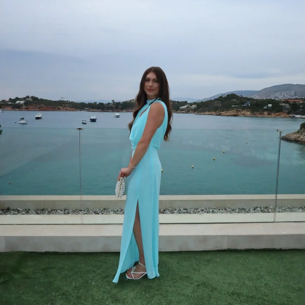 MESHKI Aqua Sleeveless Dress - Picture 6 of 6
